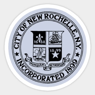 NEW ROCHELLE NY Black City Seal Sticker